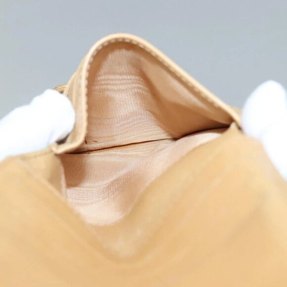 CHANEL Icon Line Bifold Wallet Leather Beige CC - Picture 13 of 16